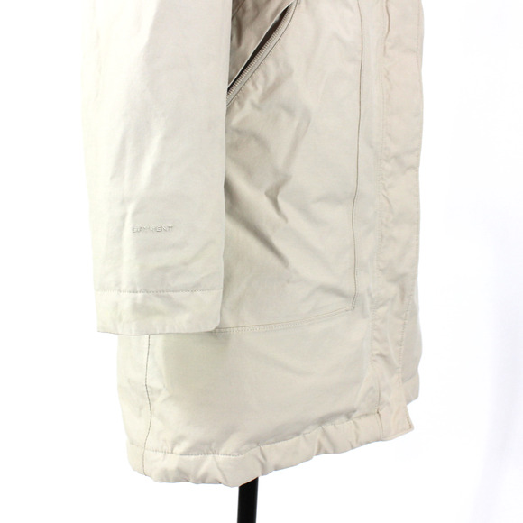 The North Face Dryvent Coat Ivory Beige Down Insulated Rain Jacket Size Small S - Picture 3 of 7